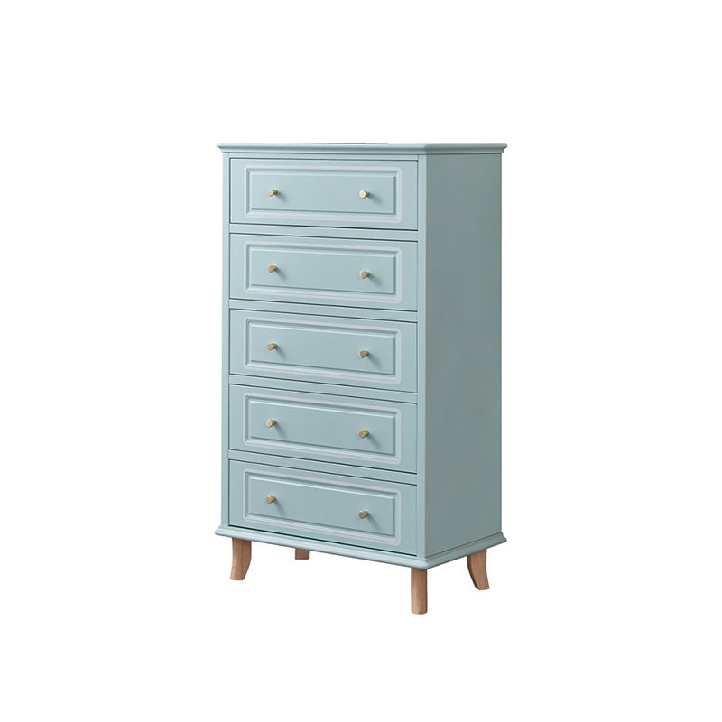 Contemporary Blue/ White Wooden Rectangle Accent Chest with Drawers