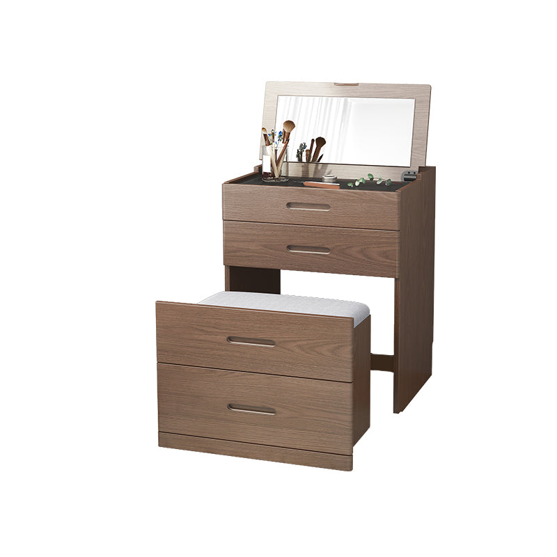 Solid Wood Makeup Vanity Desk Scandinavian Vanity Makeup Dressing Table Set