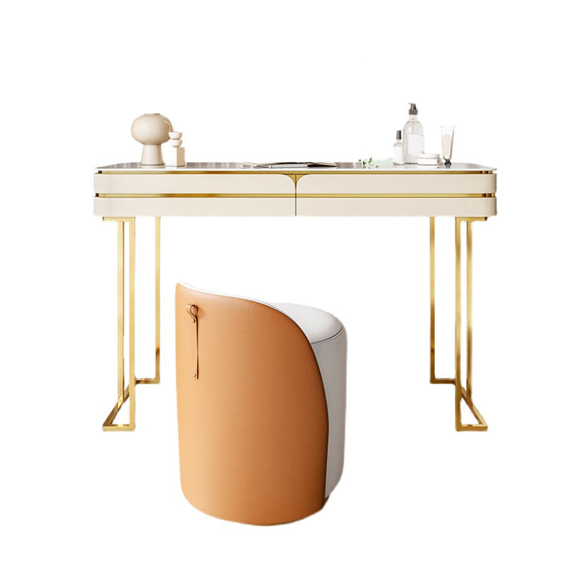 Glam Vanity Dressing Table Set Slate Top Make-up Vanity with Drawers