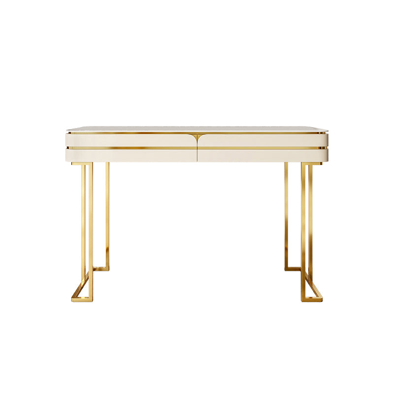 Glam Vanity Dressing Table Set Slate Top Make-up Vanity with Drawers