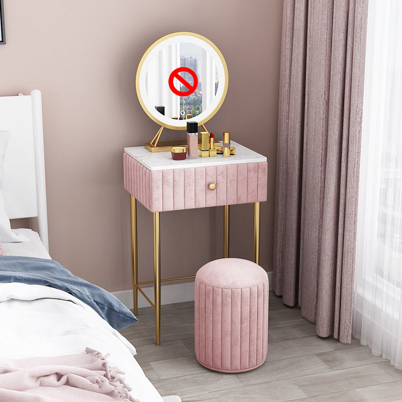 29.5" Tall Glam Makeup Vanity Desk 1 Drawer Dressing Table For Bedroom