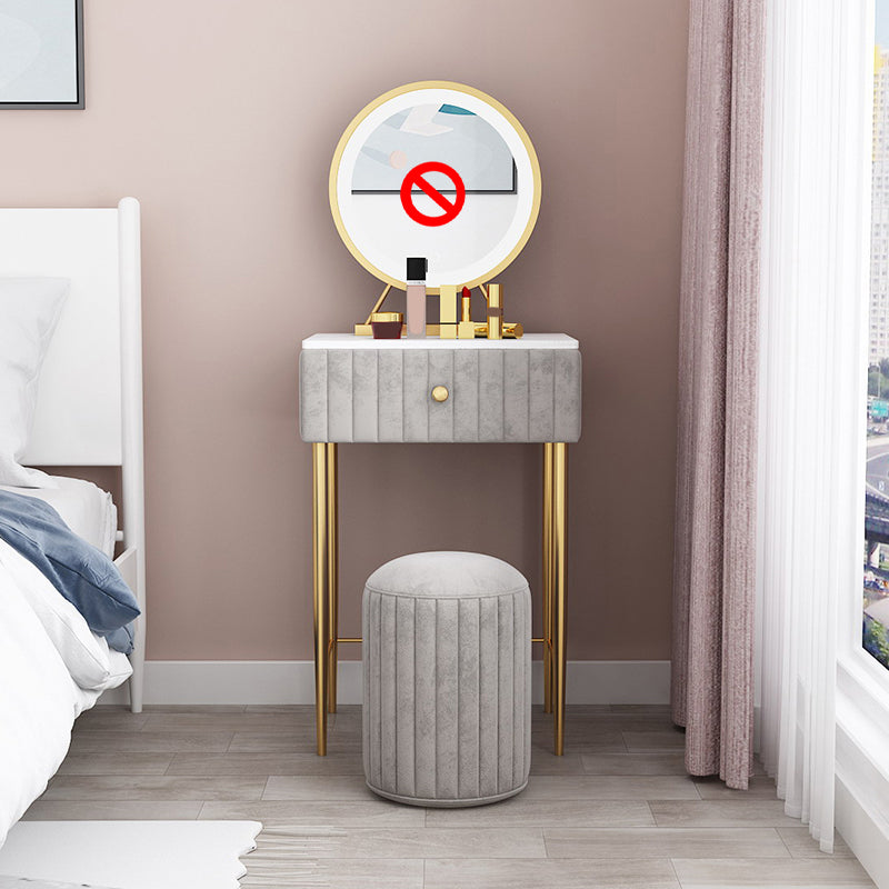 29.5" Tall Glam Makeup Vanity Desk 1 Drawer Dressing Table For Bedroom