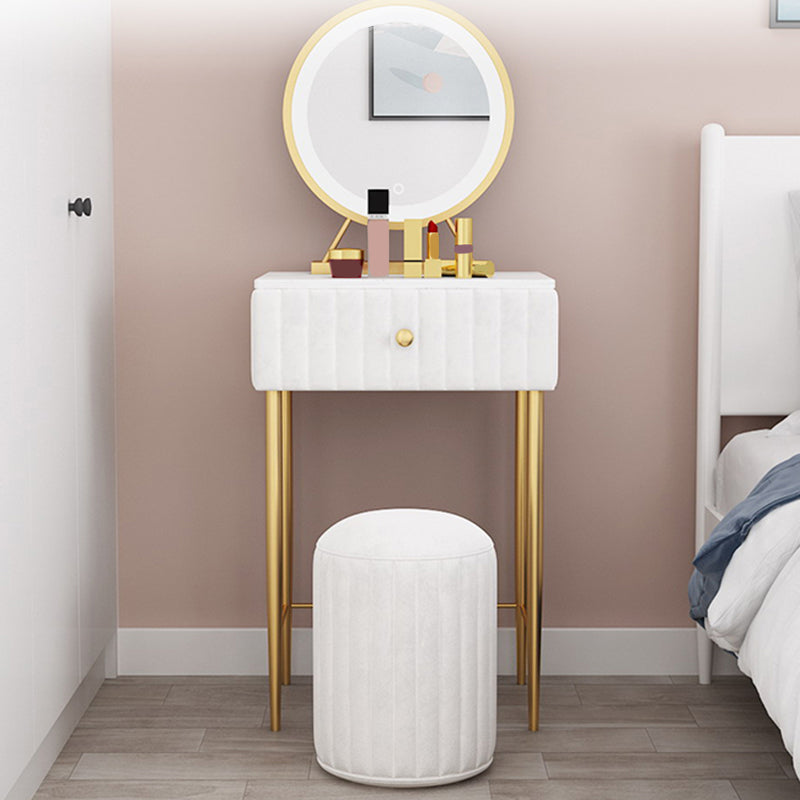 29.5" Tall Glam Makeup Vanity Desk 1 Drawer Dressing Table For Bedroom