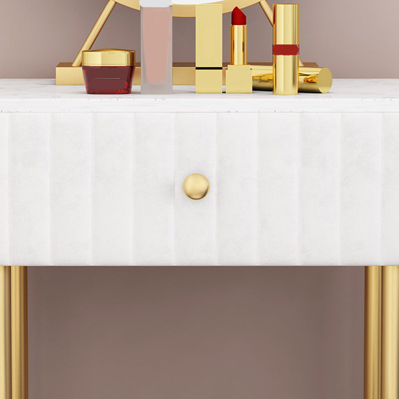 29.5" Tall Glam Makeup Vanity Desk 1 Drawer Dressing Table For Bedroom