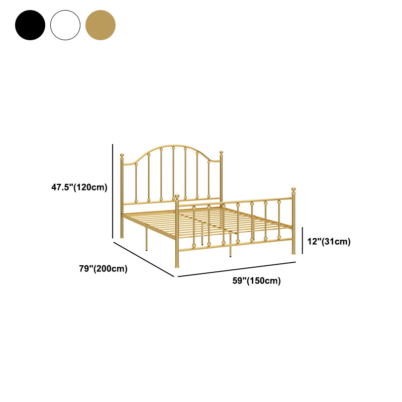47.24" Modern Style Metal Bed Frame with Headboard and Footboard