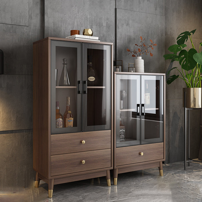 Glam Style Cupboard Artificial Wood Frame Kitchen Sideboard for Dining Room