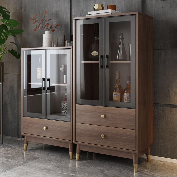 Glam Style Cupboard Artificial Wood Frame Kitchen Sideboard for Dining Room