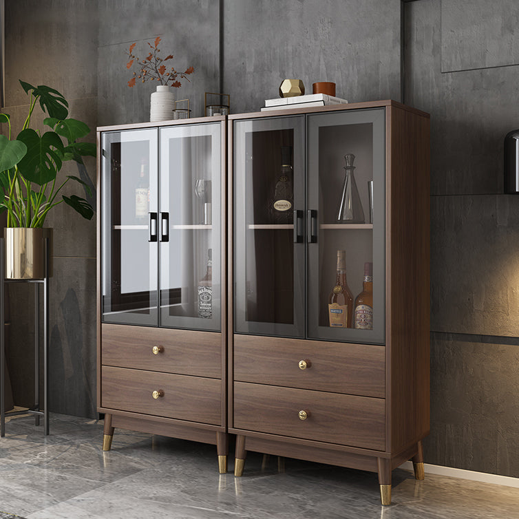 Glam Style Cupboard Artificial Wood Frame Kitchen Sideboard for Dining Room