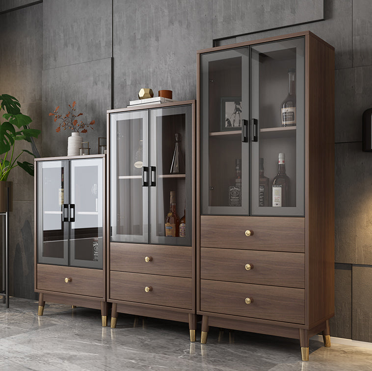 Glam Style Cupboard Artificial Wood Frame Kitchen Sideboard for Dining Room