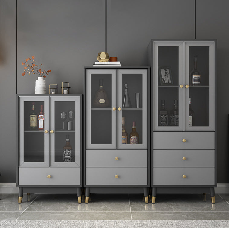 Glam Style Cupboard Artificial Wood Frame Kitchen Sideboard for Dining Room