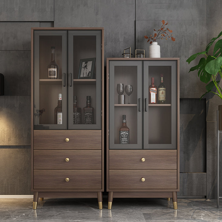 Glam Style Cupboard Artificial Wood Frame Kitchen Sideboard for Dining Room