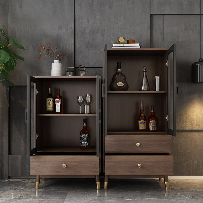 Glam Style Cupboard Artificial Wood Frame Kitchen Sideboard for Dining Room