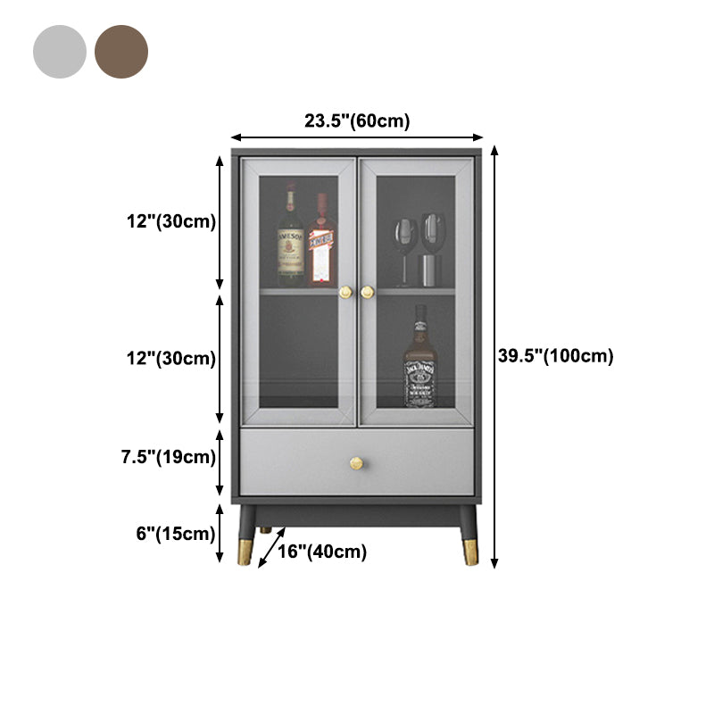 Glam Style Cupboard Artificial Wood Frame Kitchen Sideboard for Dining Room
