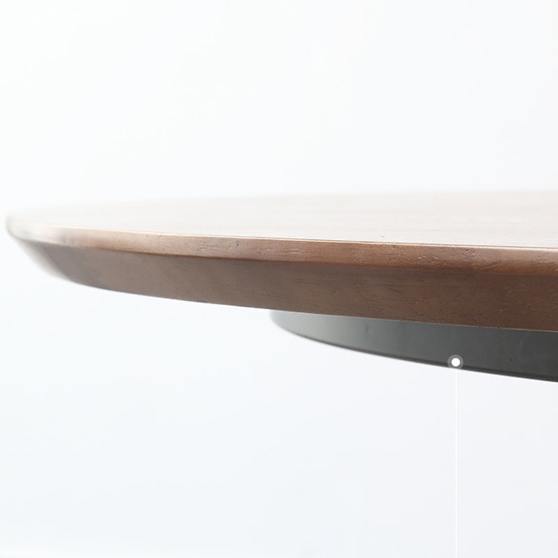 Ash Wood Round Dining Table Brown Convertible Pedestal Room Kitchen Table