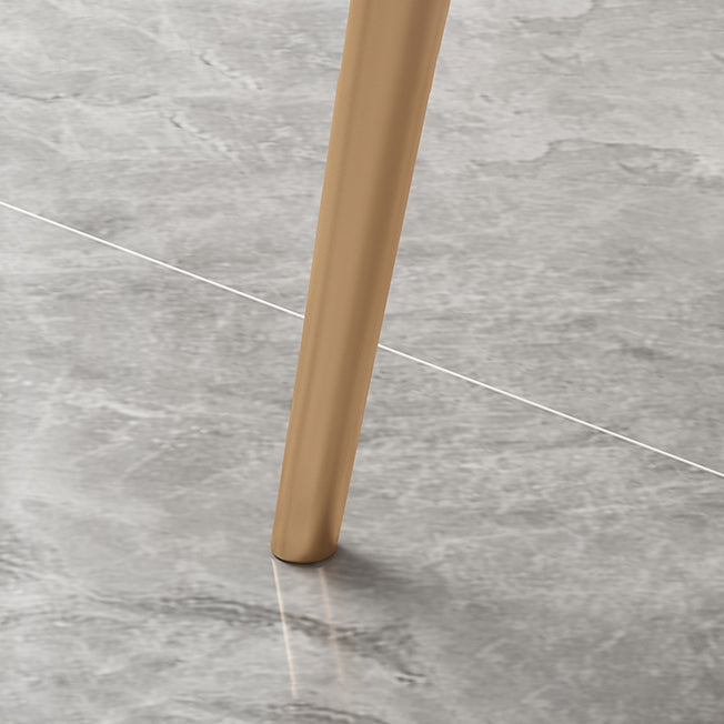 Modern Dinning Table White Top Stone Rectangle Dining Table for Kitchen