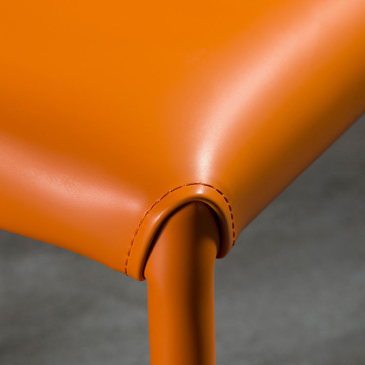 Modern Leather Dining Chair Wingback Dining Side Chair for Restaurant