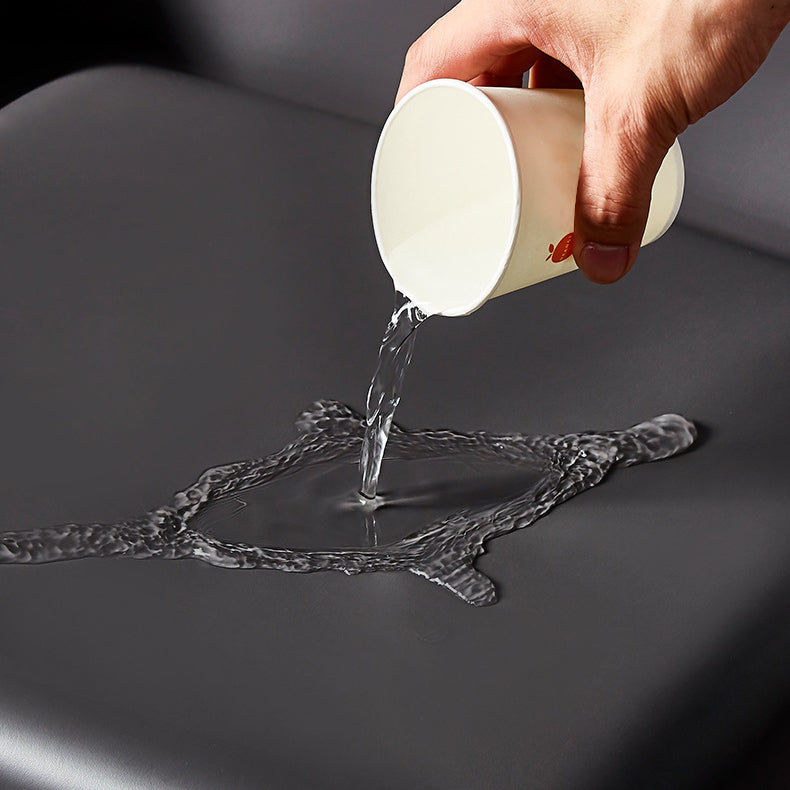 Solid Back Chair Contemporary Modern Leather Indoor-Outdoor Side Chair