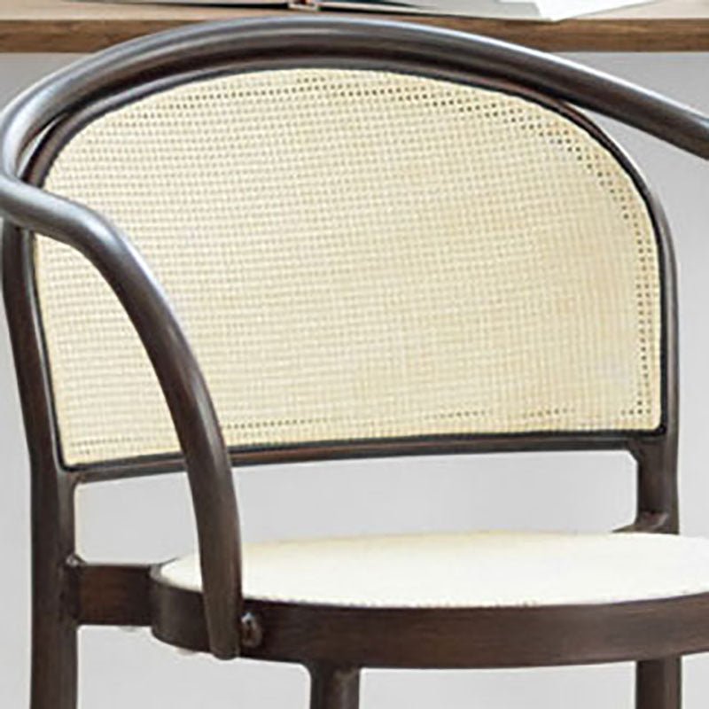 Scandinavian Arm Open Back Chairs for Home Wood Dining Chairs