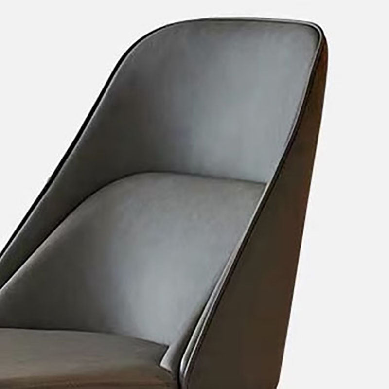 Contemporary Dining Chair Kitchen Armless Chairs with Metal Legs