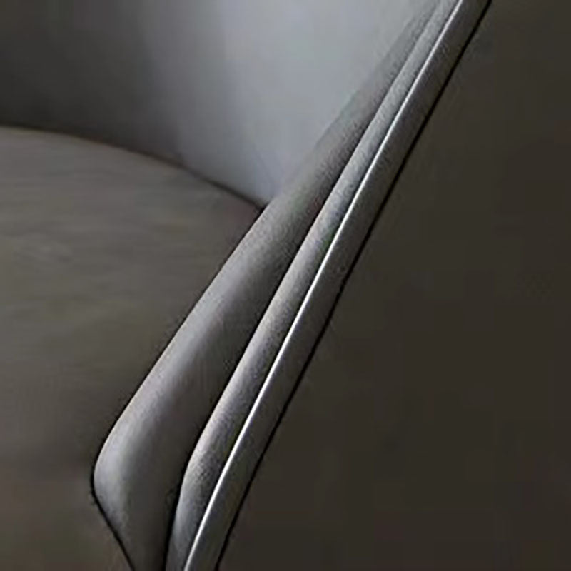 Contemporary Dining Chair Kitchen Armless Chairs with Metal Legs