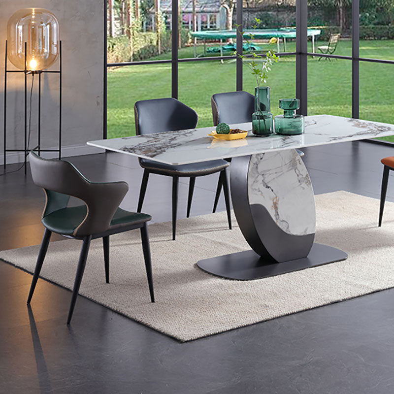 Faux Leather Side Chair Industrial Style Arm Open Back Side Chair