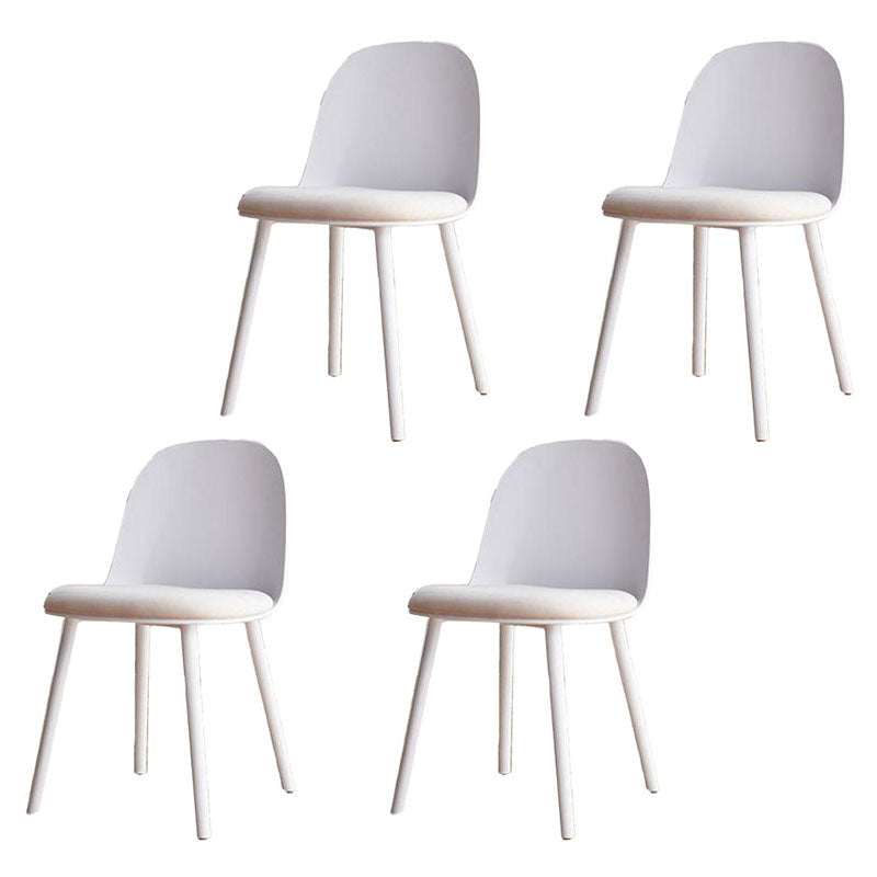 Upholstered Dining Chairs Nordic Style Armless Solid Back Chair