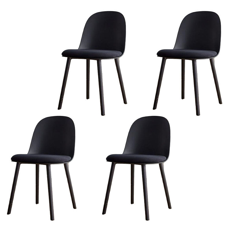 Upholstered Dining Chairs Nordic Style Armless Solid Back Chair