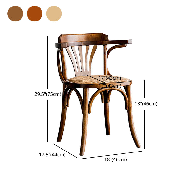 Wood Dining Room Chairs Traditional Style Windsor Back Arm Chair