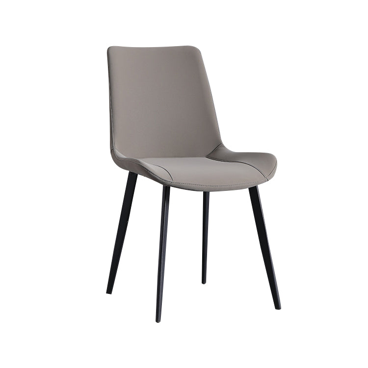 Solid Back Side Chair Contemporary Metal Indoor-Outdoor Chair