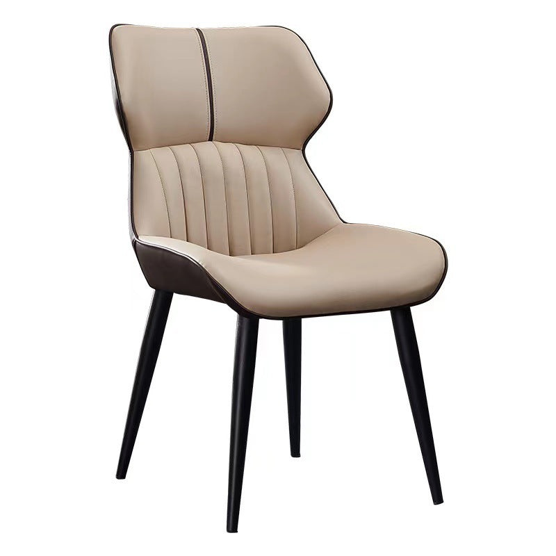 Contemporary Dining Chair Kitchen Arm Side Chair with Metal Legs