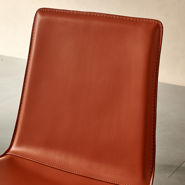 Contemporary Style Dining Chairs Armless Side Chairs with Metal Legs