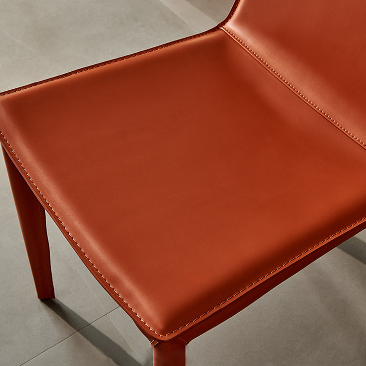 Contemporary Style Dining Chairs Armless Side Chairs with Metal Legs