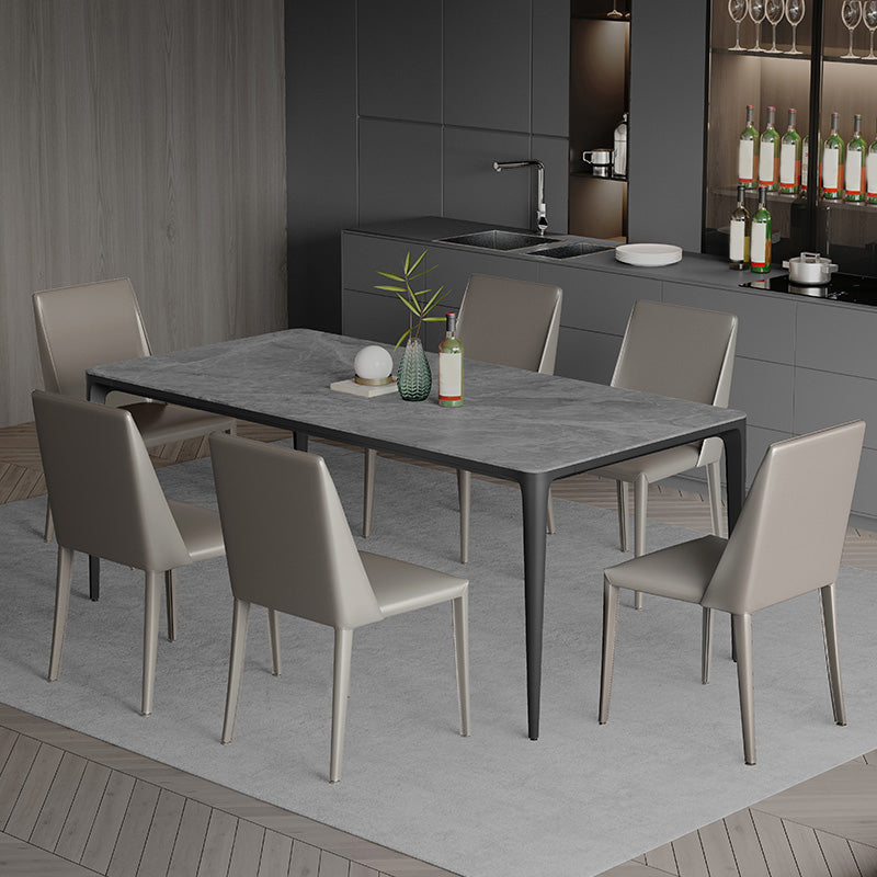 Modern Grey 1/4/5/7 Pieces Dinette Set Rectangle Legs Indoor Dining Table Set