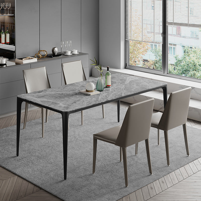 Modern Grey 1/4/5/7 Pieces Dinette Set Rectangle Legs Indoor Dining Table Set