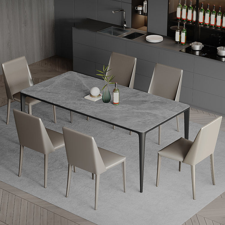 Modern Grey 1/4/5/7 Pieces Dinette Set Rectangle Legs Indoor Dining Table Set