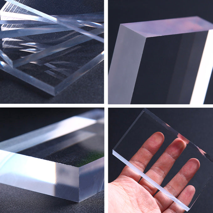 Rectangle Dining Table Set 1/2/5 Pcs Acrylic Base Dining Table with Side Chairs