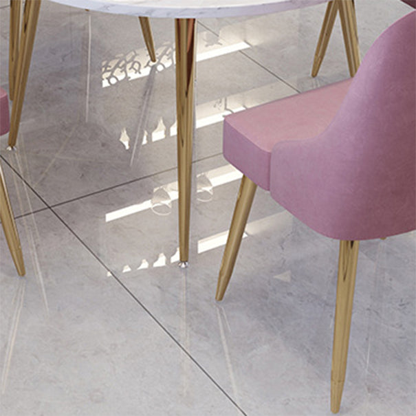 Nordic Glam Round Sintered Stone Table Set 1/3/5/7 Pieces Dining Set