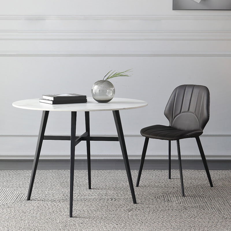 Contemporary Dining Furniture Set 1/2/3/5 Pcs Sintered Stone Dining Table and Chairs