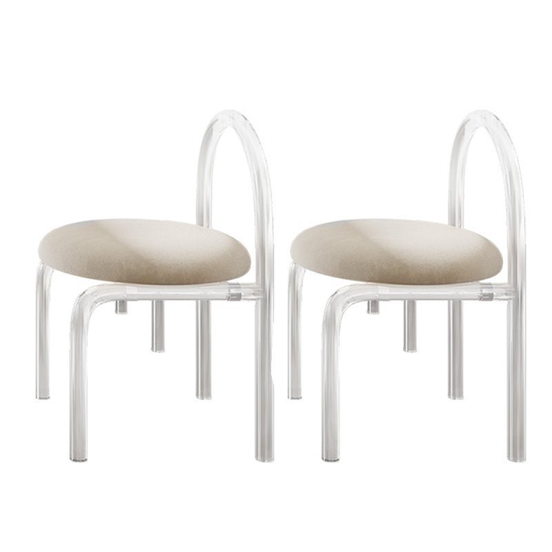 Modern Dining Set 1/2/5 Pcs Rectangle Acrylic Frame Dining Table and Chairs