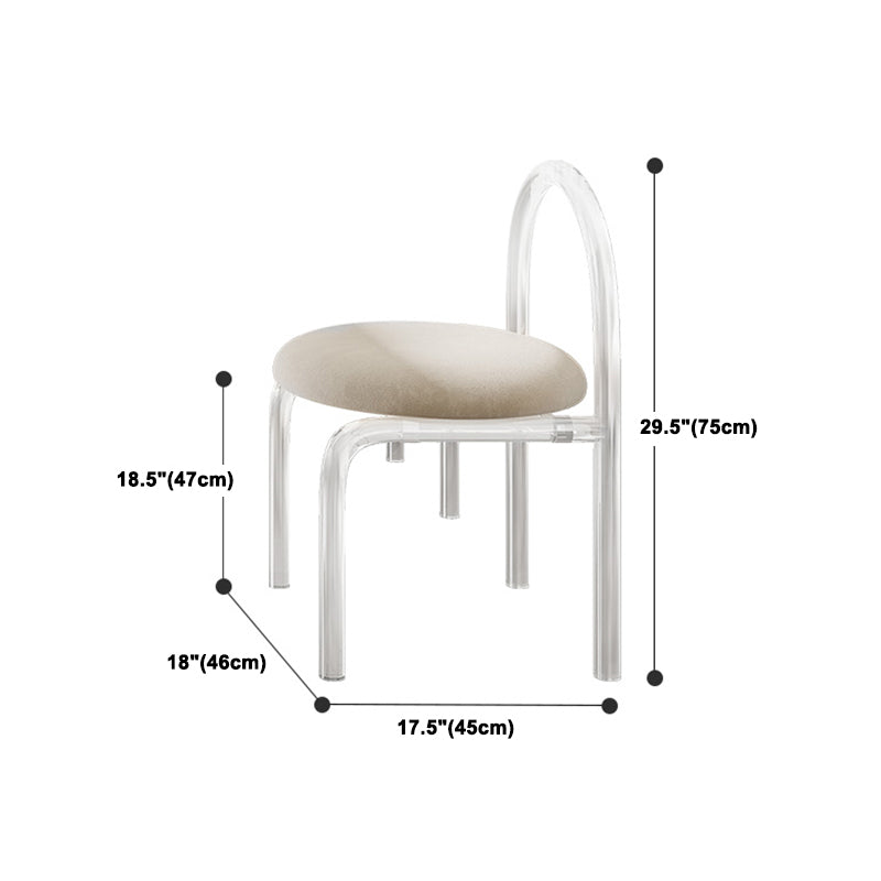Modern Dining Set 1/2/5 Pcs Rectangle Acrylic Frame Dining Table and Chairs
