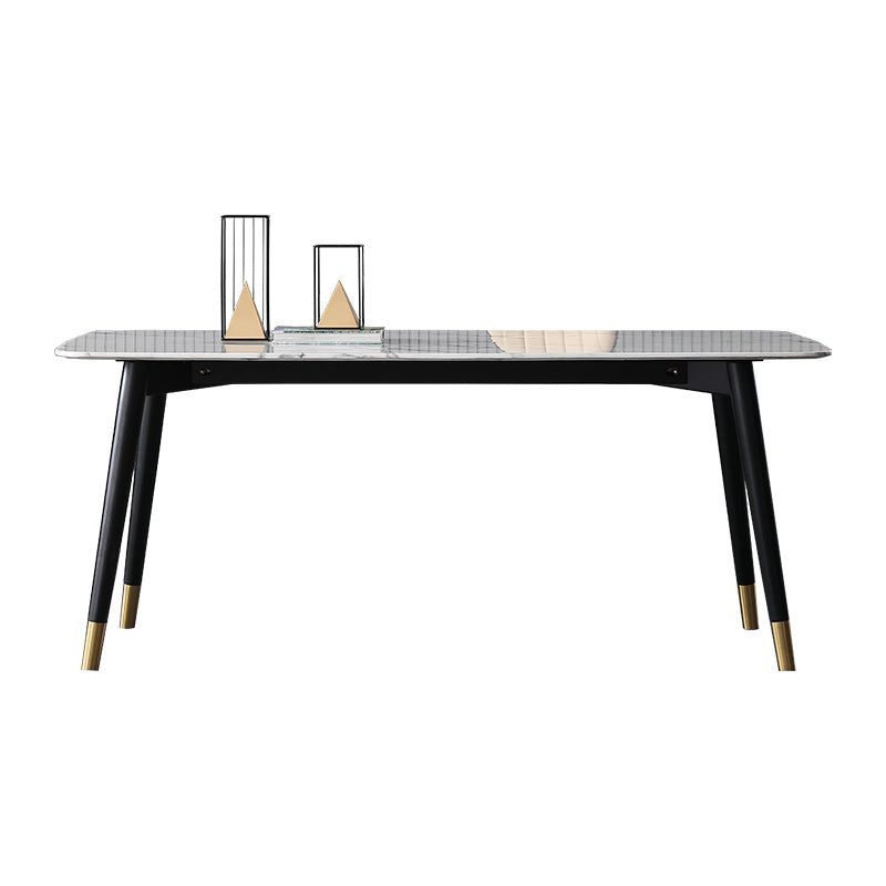 Modern Rectangle Sintered Stone Table Set 1/2/4/5/7 Pieces Dining Set