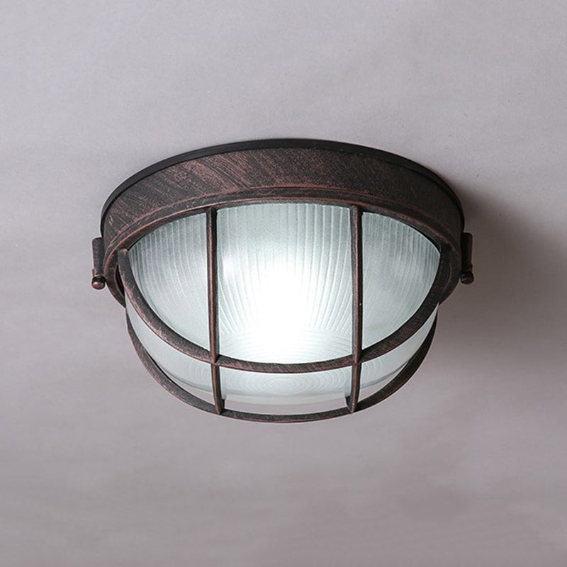 Metal Geometric Flush Mount Lamp Industrial Style 1 Light Flush Ceiling Lights