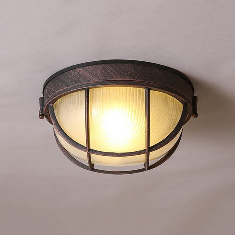 Metal Geometric Flush Mount Lamp Industrial Style 1 Light Flush Ceiling Lights