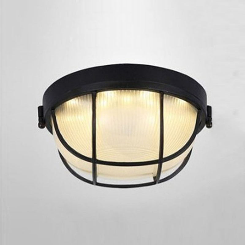Metal Geometric Flush Mount Lamp Industrial Style 1 Light Flush Ceiling Lights
