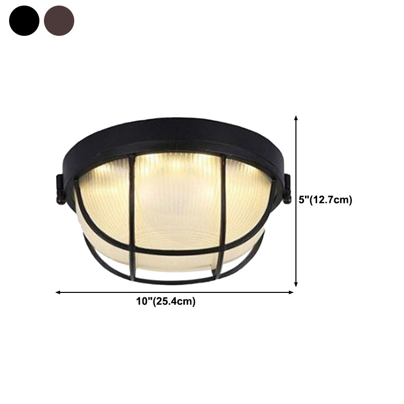 Metal Geometric Flush Mount Lamp Industrial Style 1 Light Flush Ceiling Lights