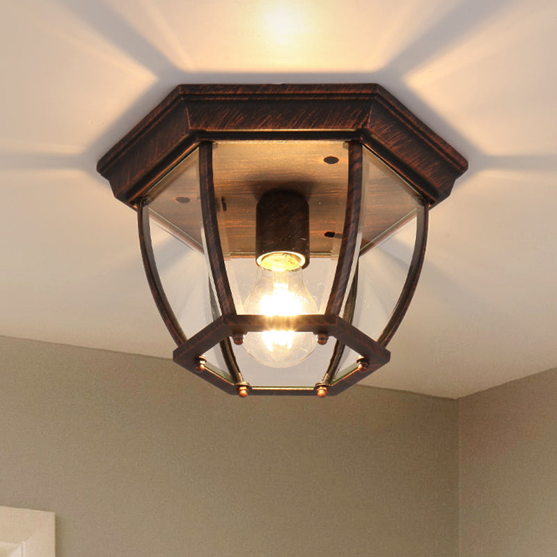 Metal Geometric Flush Mount Lamp Industrial Style Multi Lights Flush Ceiling Lights