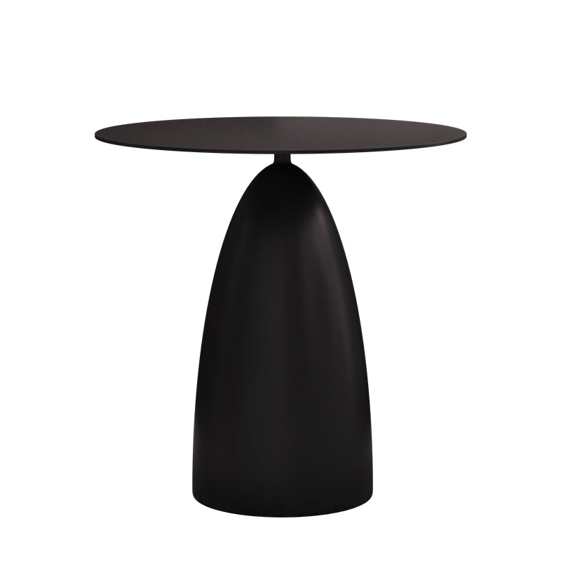 16.5"/17.7" Tall Mid-Century Round Top Side Table Metal Pedestal End Table