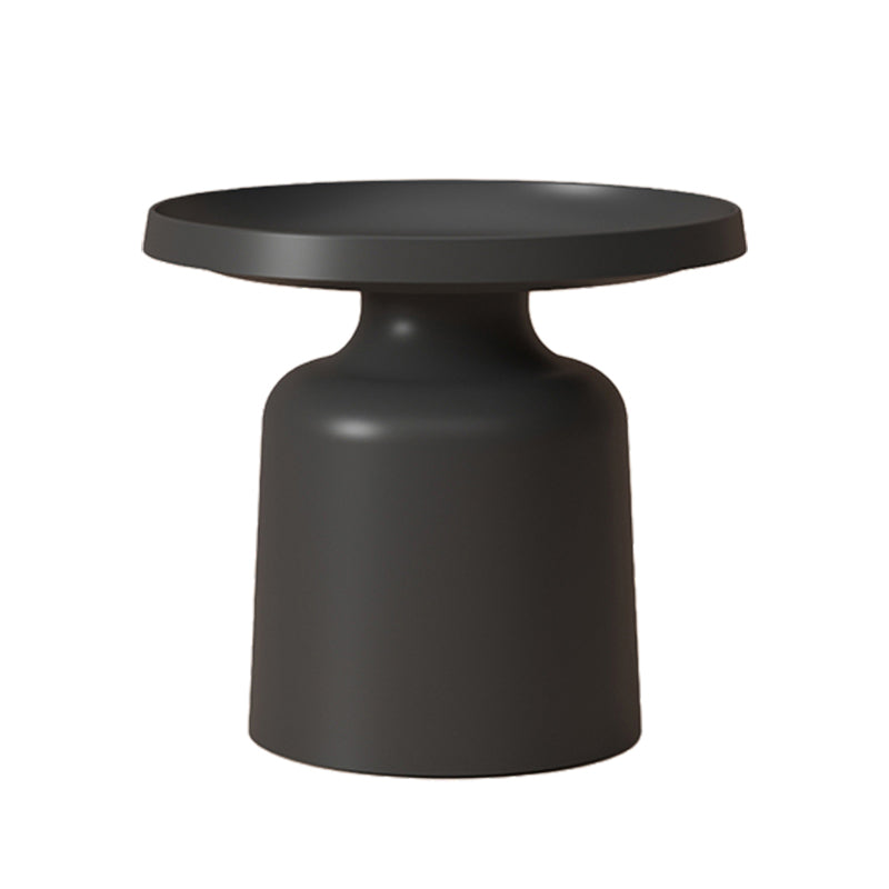 16.5"/17.7" Tall Mid-Century Round Top Side Table Metal Pedestal End Table