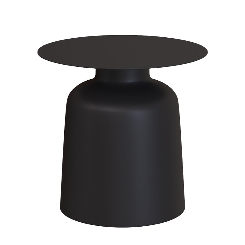 16.5"/17.7" Tall Mid-Century Round Top Side Table Metal Pedestal End Table