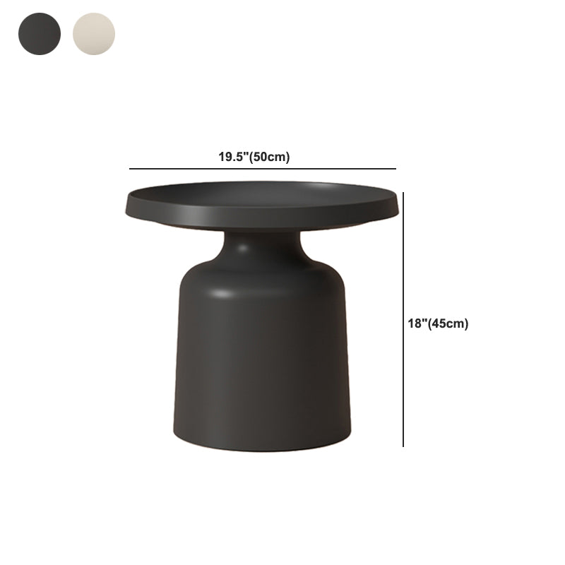 16.5"/17.7" Tall Mid-Century Round Top Side Table Metal Pedestal End Table